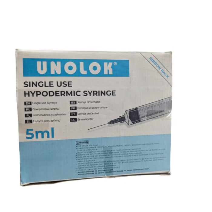 Unolok Disposable Syringe 5ml 100s