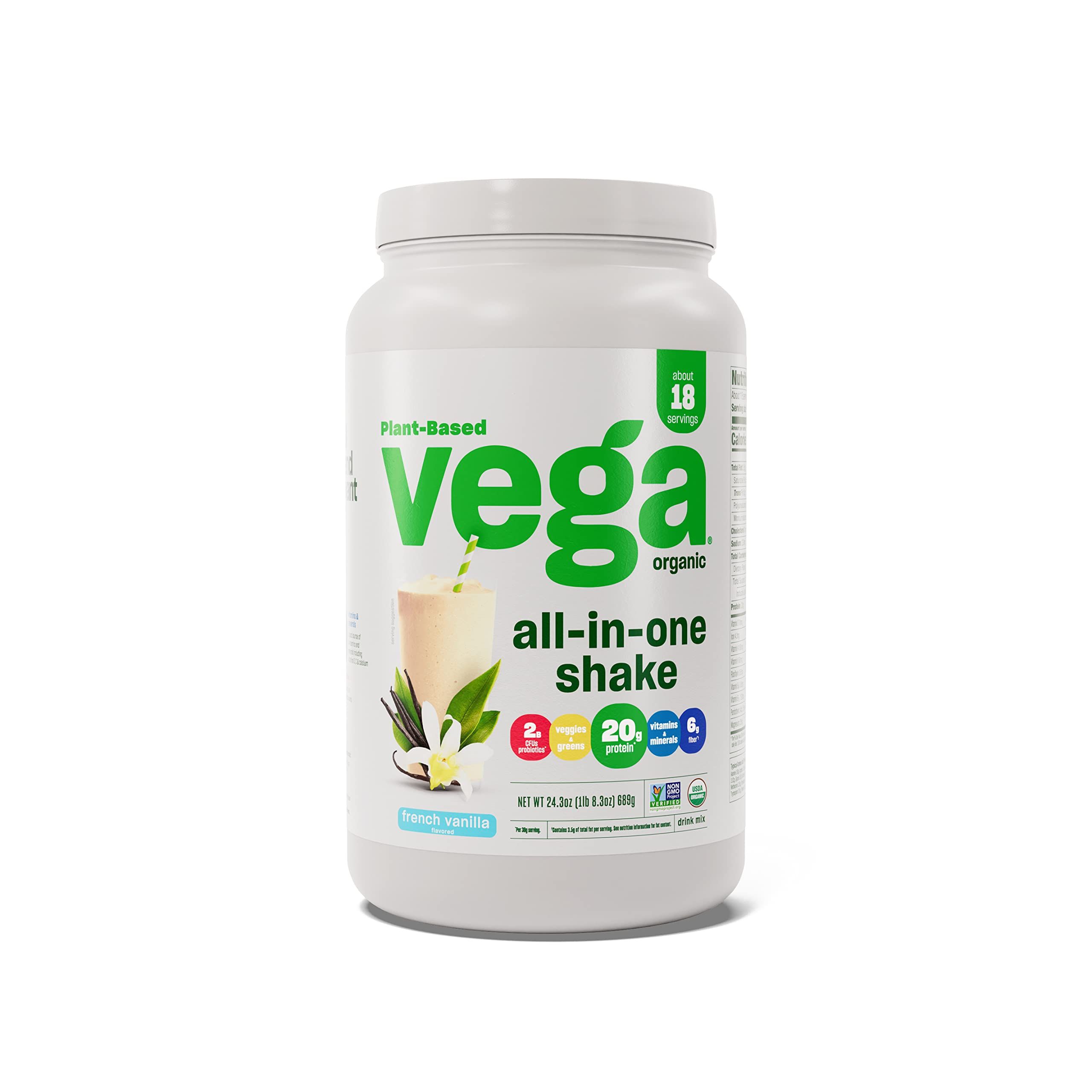 Vega One Organic All-In-One Shake French Vanilla 24.3 Oz