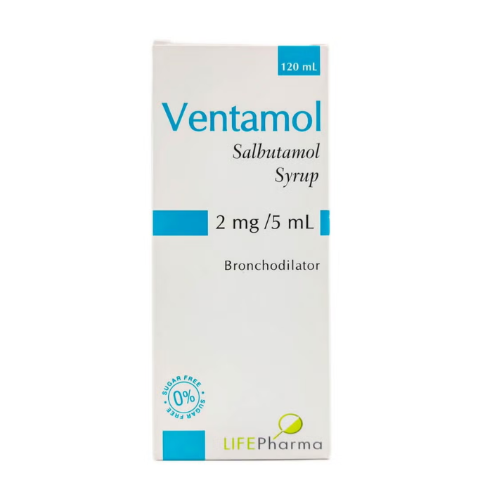 VENTAMOL 2MG/5ML SYRUP 120ML