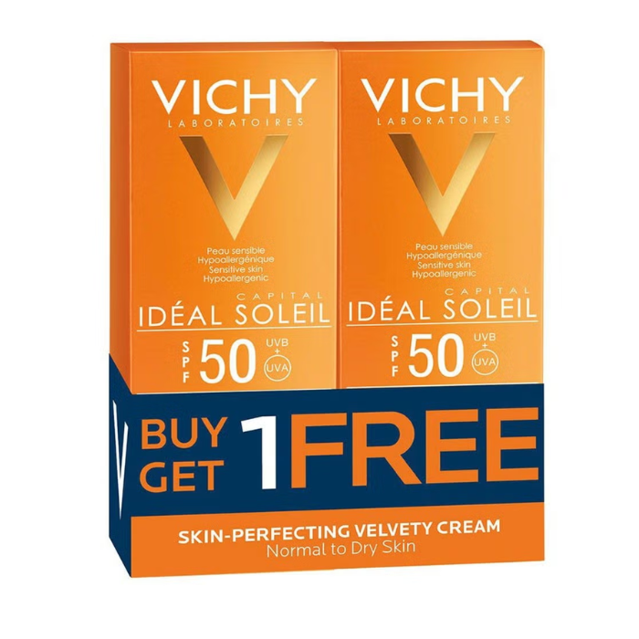 Vichy Ideal Soleil Capital SPF 50 Velvety Cream 1+1