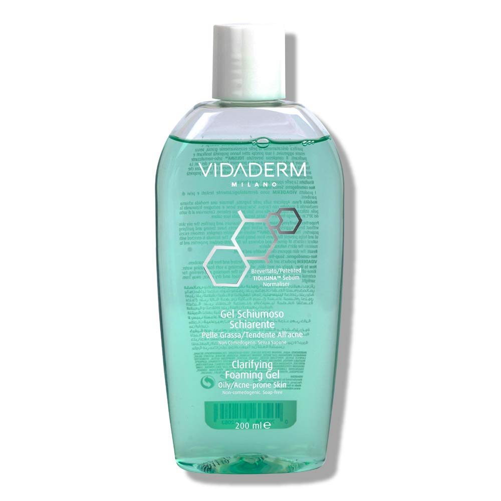 Vidaderm Clarifying Foaming Gel - Deep Cleansing Face Wash for Oily & Acne-Prone Skin, Soap-Free 200ml