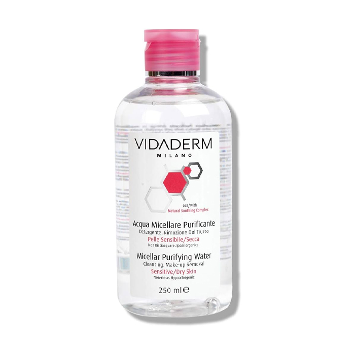 Vidaderm Micellar Purifying Water for Sensitive & Dry Skin - Gentle Makeup Remover & Cleanser 250ml |