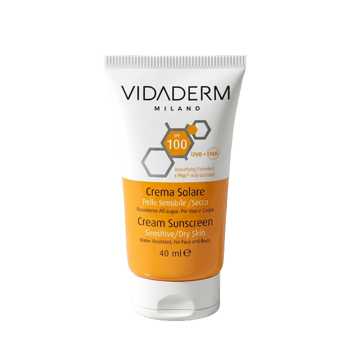 Vidaderm (SPF 100) Fluid Sunscreen – Ultra High UVA/UVB Protection for Sensitive, Sun-Intolerant & Post-Procedural Skin, 40ml