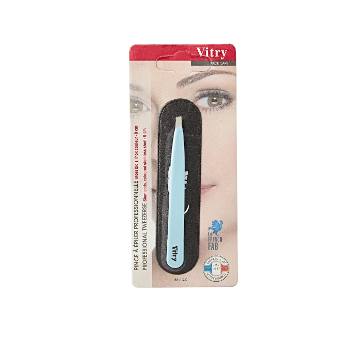 Vitry Blue Professional Tweezer Slant Ends