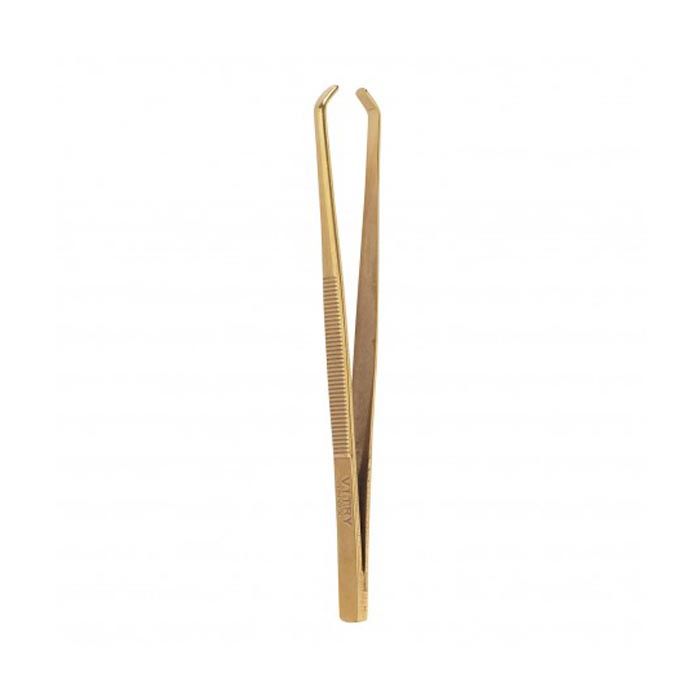 Vitry Golden Tweezers Slanted Ends