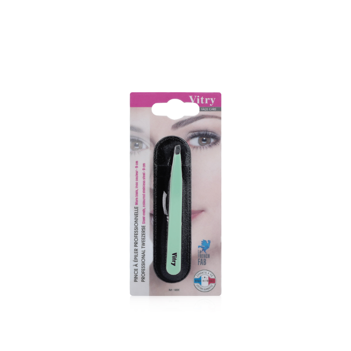 Vitry Light Green Professional Tweezer Slant Ends