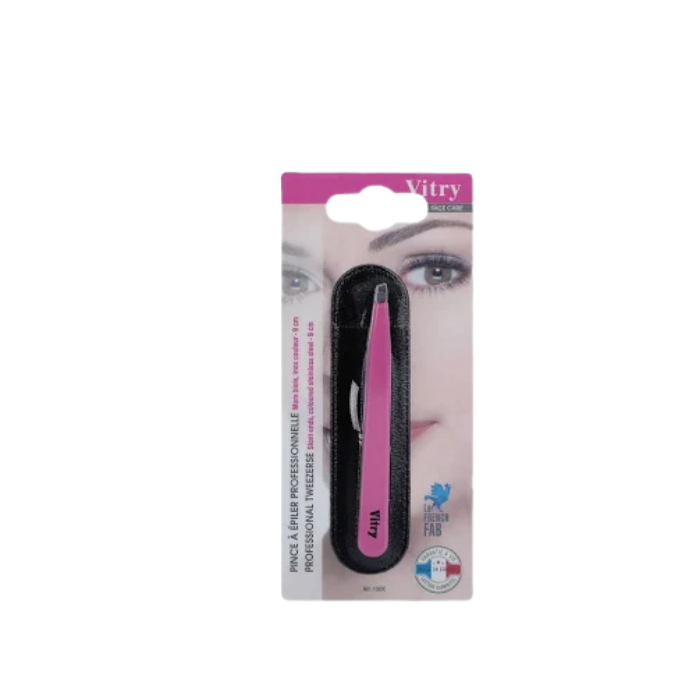 Vitry Pink Professional Tweezer Slant Ends