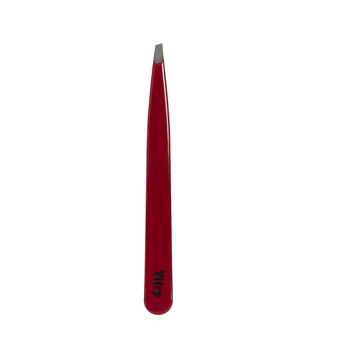 VITRY TWEEZER SLANT END"TARTAN" ROUGE:1022DTR