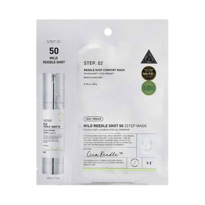 VT Cosmetics Mild Reedle Shot 50 2 Step Mask Sheet 25g