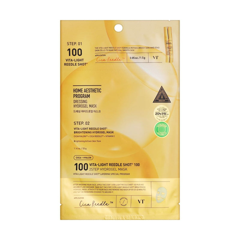 VT Cosmetics Vita-Light Reedle 100 2 Step Mask Sheet 33g