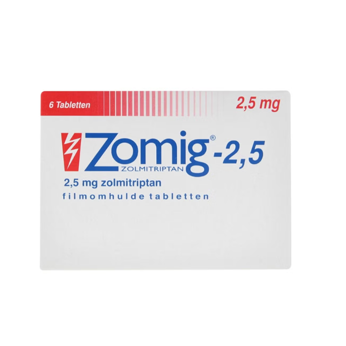 Zomig 2.5mg Coated Tablet 6's (3's Blister X 2)